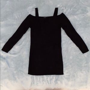 Off the Shoulder Black Sweater